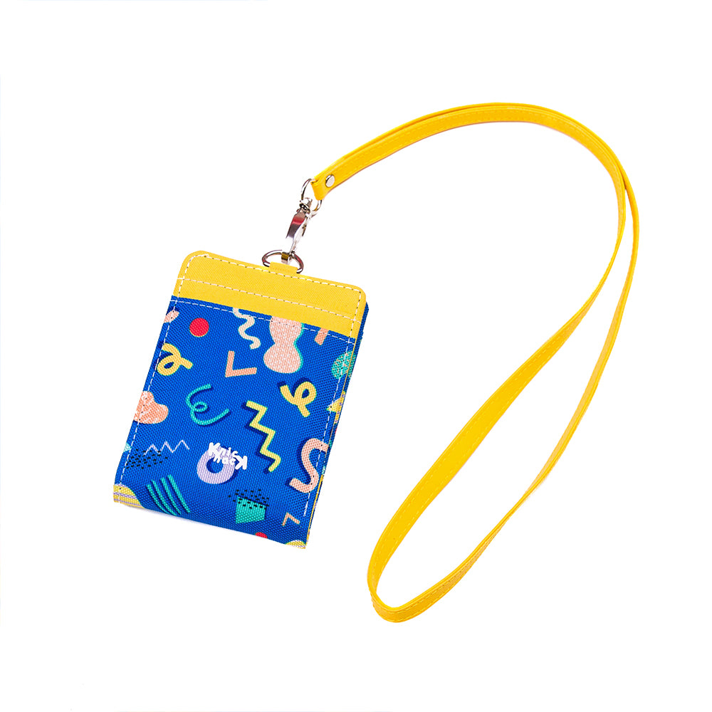 Dompet Kad Id Dwilipat Memphis Biru