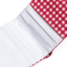 Muatkan imej ke dalam penonton Galeri, Dompet Kad Pengenalan Dwilipat Plaid Maroon
