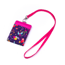 Muatkan imej ke dalam penonton Galeri, Dompet Kad Pengenalan Dwilipat Bloem Pink Purple
