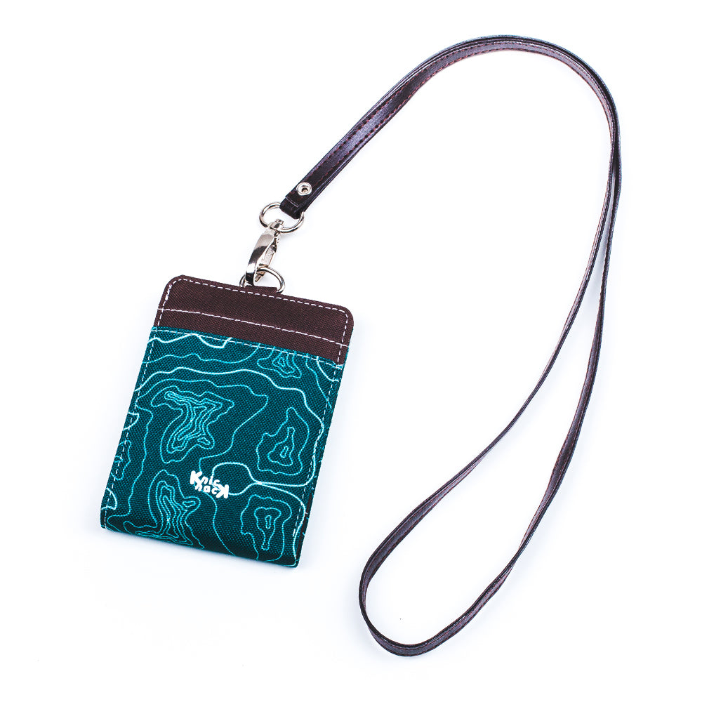 Kontur Hijau Dompet Kad Id Dwilipat