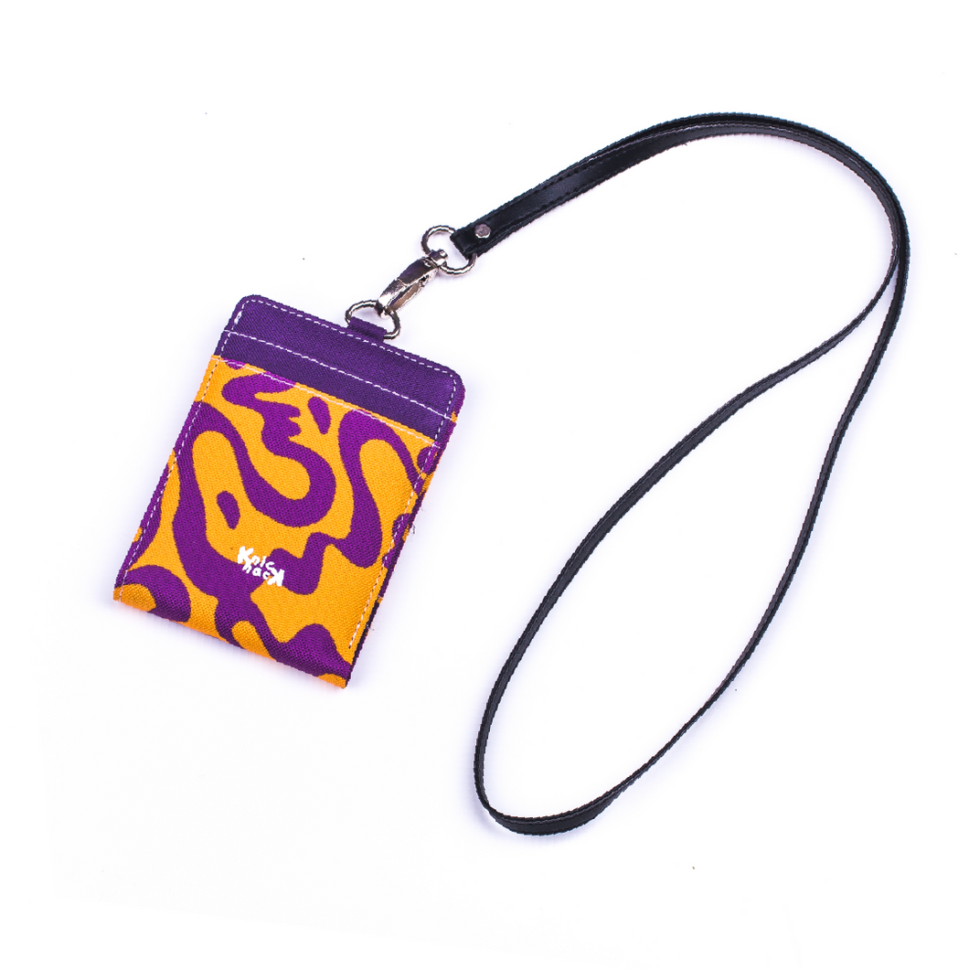 Dompet Kad Pengenalan Dwilipat SMF Ungu Kuning