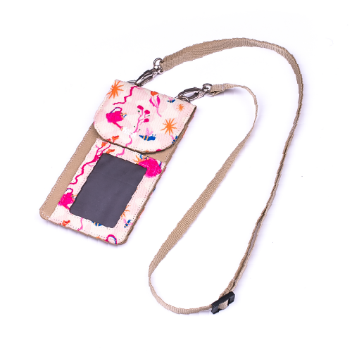Dompet Telefon Bloem Pink Orange