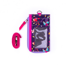 Muatkan imej ke dalam penonton Galeri, Dompet Kad ID Berzip Bloem Pink Ungu
