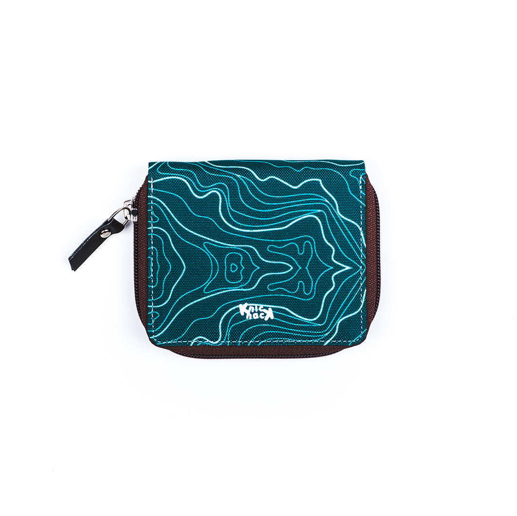 Hijau Kontur Dompet Zip