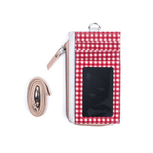 Muatkan imej ke dalam penonton Galeri, Zip Kad Id Wallet Plaid Maroon
