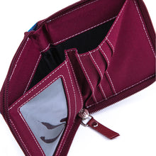 Muatkan imej ke dalam penonton Galeri, Dompet Berzip Biru Maroon
